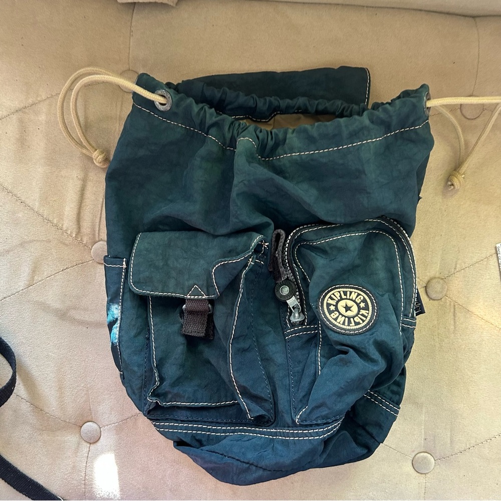 Kipling Womens Blue Nylon Lovebug Shoulder Strap Davina Keychain Mini Backpack